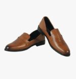 Men’s Classic Brown Leather Textured Loafers
