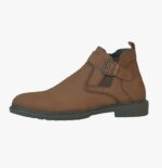 Men’s Premium Brown Leather Buckle Chelsea Boots - Image 4