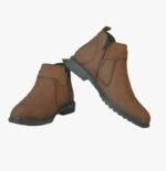 Men’s Premium Brown Leather Buckle Chelsea Boots - Image 3