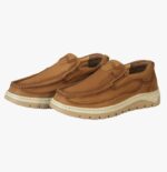Men’s Tan Leather Comfort Slip-On Shoes - Image 4