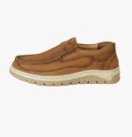 Men’s Tan Leather Comfort Slip-On Shoes - Image 3