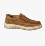 Men’s Tan Leather Comfort Slip-On Shoes - Image 2