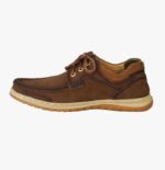 Men’s Brown Outdoor Leather Lace-Up Casual Shoes - Image 3
