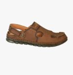 Men’s Premium Brown Leather Casual Sandal with Back Strap - Image 3