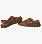 Men’s Premium Brown Leather Casual Sandal with Back Strap - Image 2