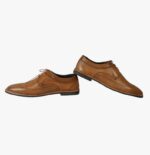 Men’s Tan Leather Brogue Oxford Shoes - Image 4