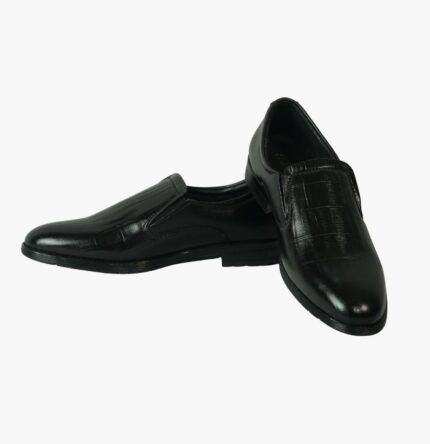 Men’s Black Leather Formal Slip-On Shoes
