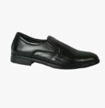 Men’s Black Leather Formal Slip-On Shoes - Image 3